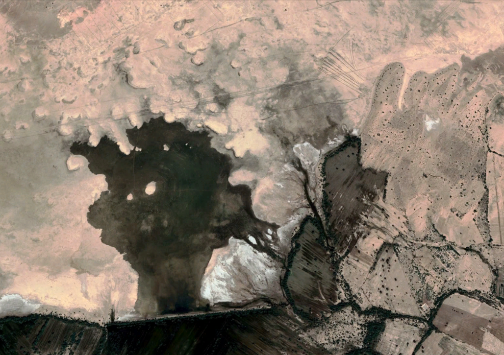 satellite view of the Thar Desert India
